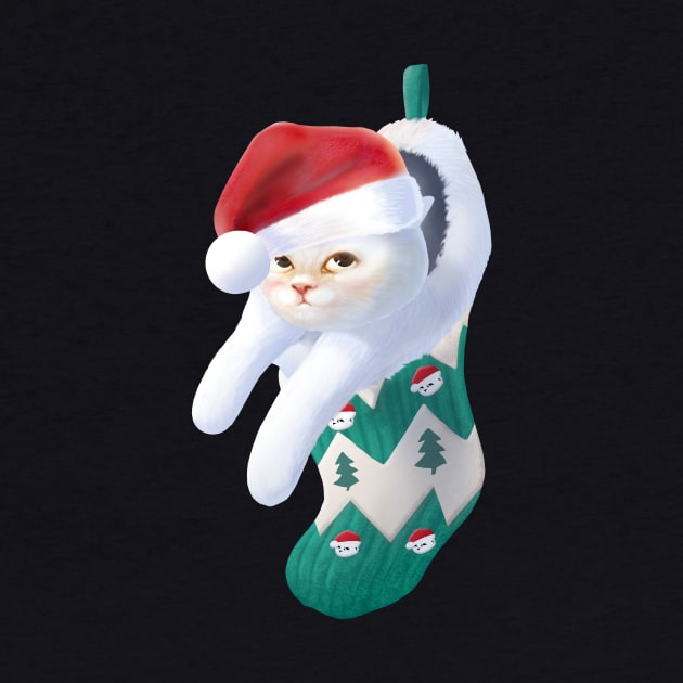 Kitten in Christmas Stocking by zkozkohi